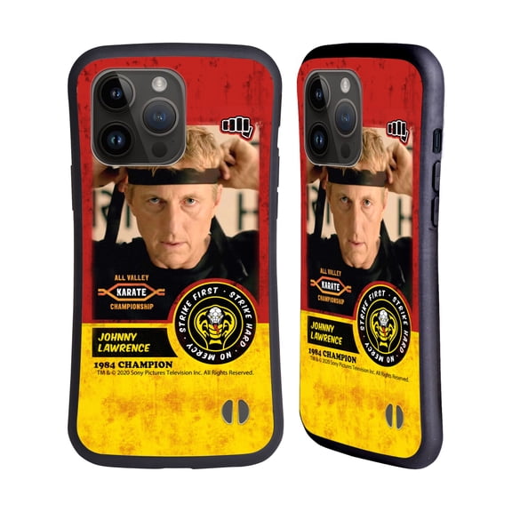 Head Case Designs Officially Licensed Cobra Kai Graphics 2 Johnny Lawrence Karate Hybrid Case Compatible with Apple iPhone 15 Pro Max