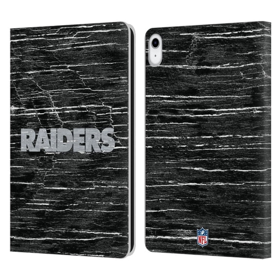 Head Case Designs NFL Las Vegas Raiders Logo Distressed Look Leather Book Wallet Case Cover For Apple iPad 10.9 2022/2025
