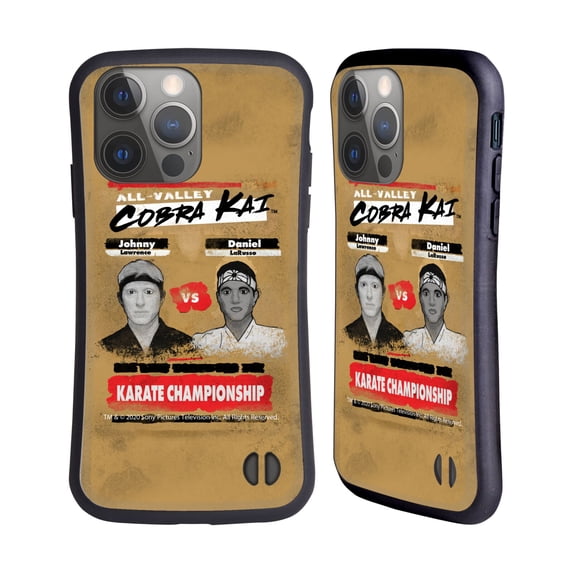 Head Case Designs Officially Licensed Cobra Kai Graphics 2 Karate Championship Hybrid Case Compatible with Apple iPhone 14 Pro
