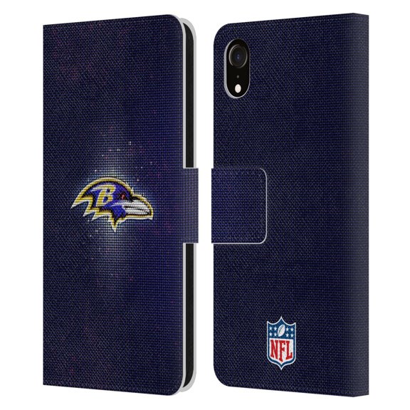 Head Case Designs NFL Baltimore Ravens Artwork LED Leather Book Wallet Case Cover For Apple iPhone XR