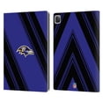 thumbnail image 1 of Head Case Designs NFL Baltimore Ravens Artwork Stripes Leather Book Wallet Case Cover For Apple iPad Pro 12.9 2020/2021/2022, 1 of 6