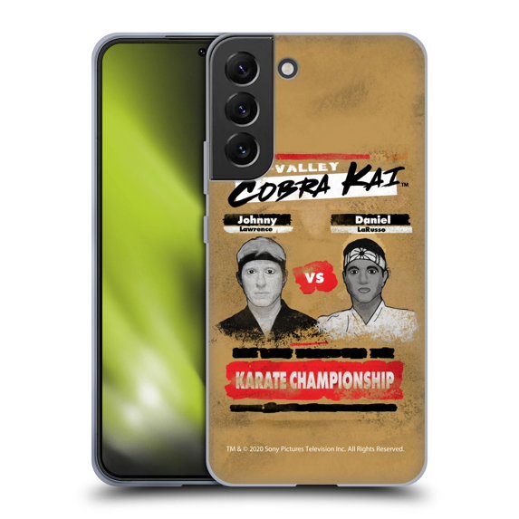 Head Case Designs Officially Licensed Cobra Kai Graphics 2 Karate Championship Soft Gel Case Compatible with Samsung Galaxy S22+ 5G
