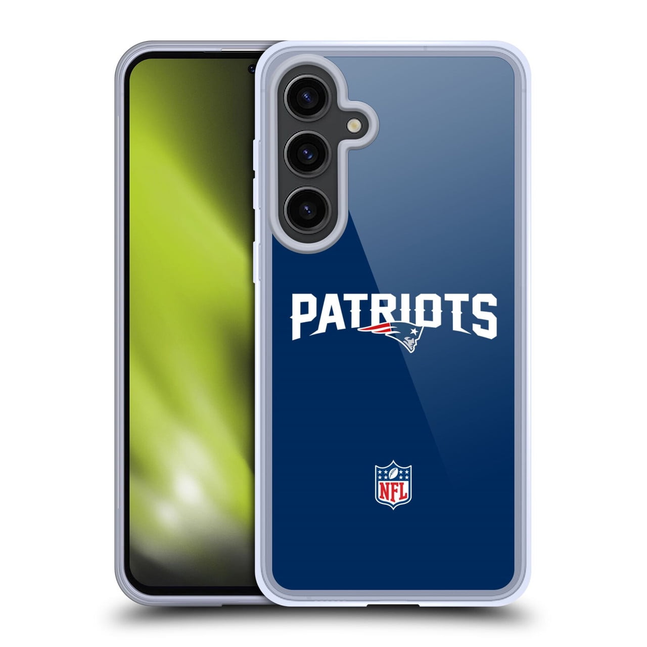 Head Case Designs NFL New England Patriots Logo Plain Soft Gel Case for Samsung Galaxy S24+ 5G
