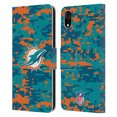 thumbnail image 1 of Head Case Designs NFL Miami Dolphins Graphics Digital Camouflage Leather Book Wallet Case Cover For Apple iPhone XR, 1 of 6