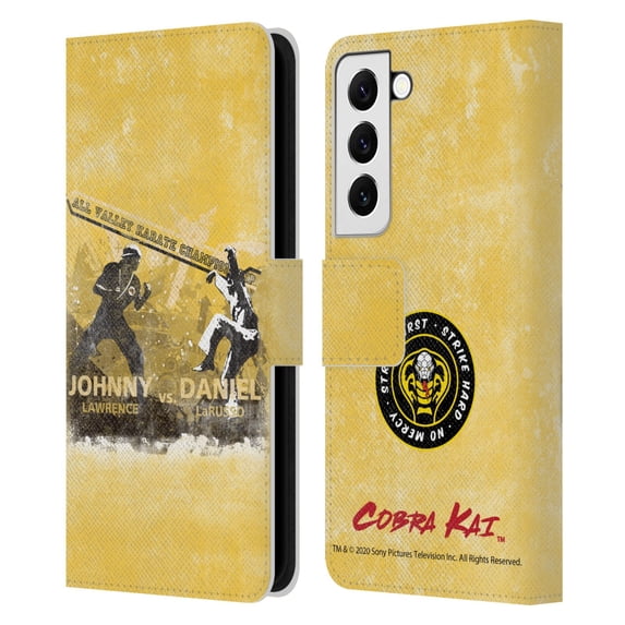 Head Case Designs Officially Licensed Cobra Kai Graphics 2 All Valley Karate Championship Leather Book Wallet Case Cover Compatible with Samsung Galaxy S22 5G