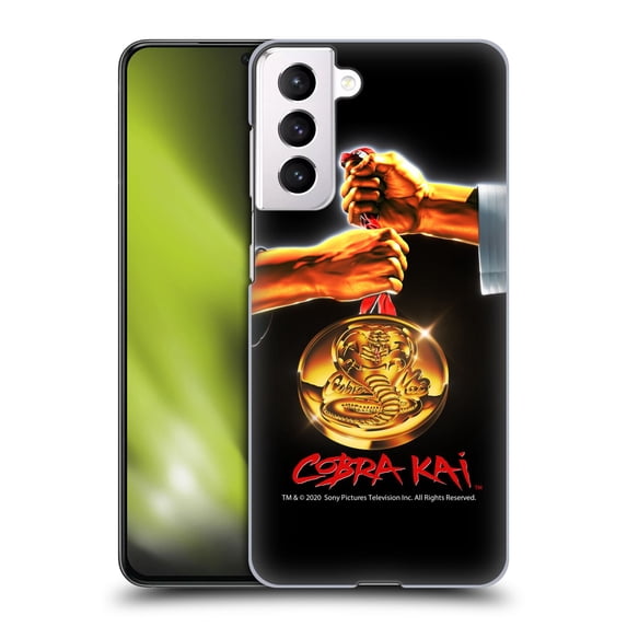 Head Case Designs Officially Licensed Cobra Kai Graphics Gold Medal Hard Back Case Compatible with Samsung Galaxy S21 5G