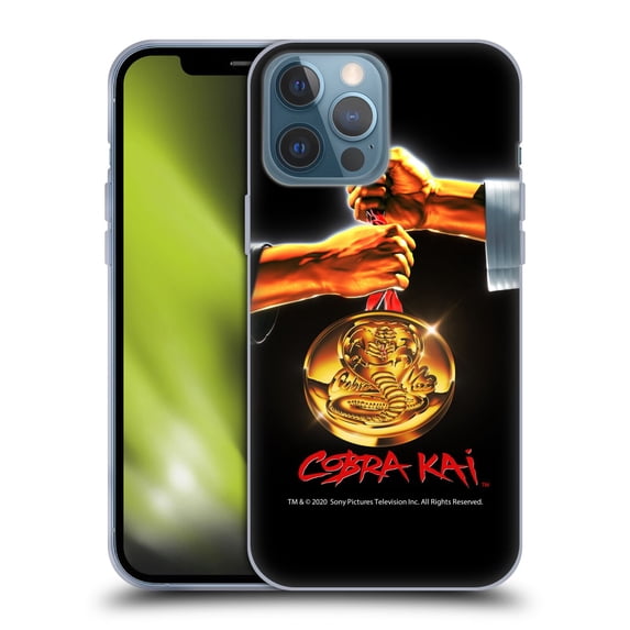 Head Case Designs Officially Licensed Cobra Kai Graphics Gold Medal Soft Gel Case Compatible with Apple iPhone 13 Pro Max