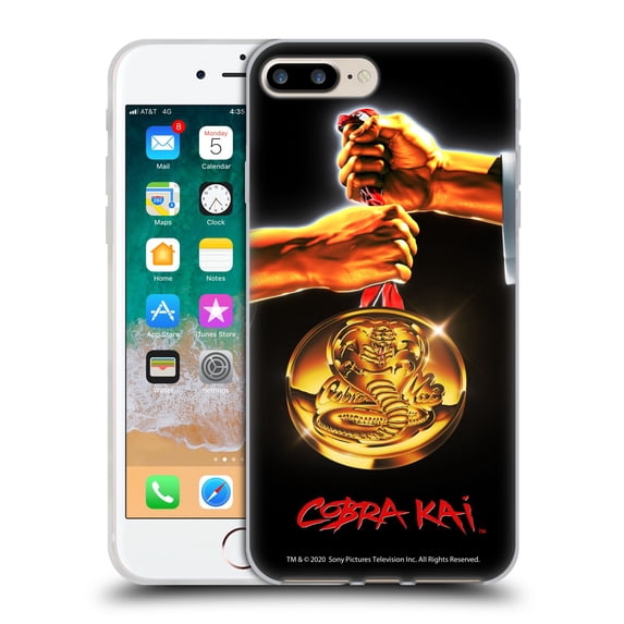 Head Case Designs Officially Licensed Cobra Kai Graphics Gold Medal Soft Gel Case Compatible with Apple iPhone 7 Plus / iPhone 8 Plus