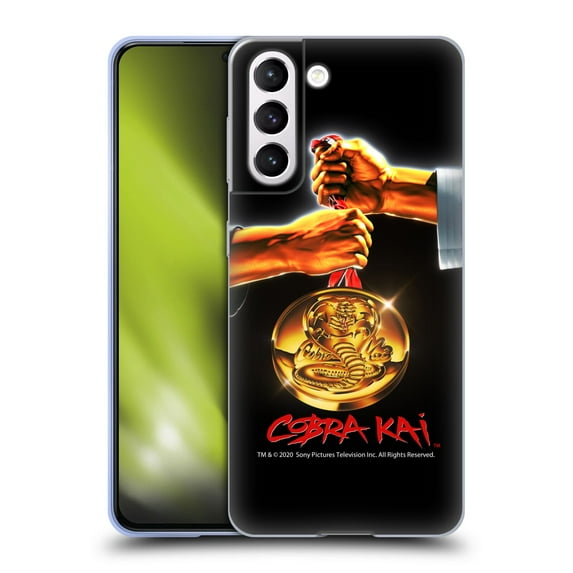 Head Case Designs Officially Licensed Cobra Kai Graphics Gold Medal Soft Gel Case Compatible with Samsung Galaxy S21 5G