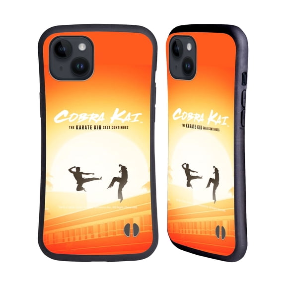 Head Case Designs Officially Licensed Cobra Kai Graphics Karate Kid Saga Hybrid Case Compatible with Apple iPhone 15 Plus