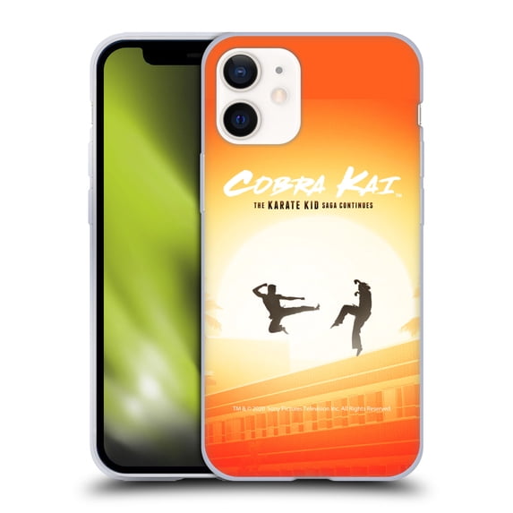 Head Case Designs Officially Licensed Cobra Kai Graphics Karate Kid Saga Soft Gel Case Compatible with Apple iPhone 12 Mini