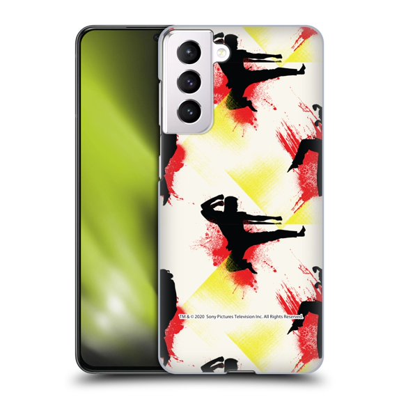 Head Case Designs Officially Licensed Cobra Kai Graphics Kick Pattern Hard Back Case Compatible with Samsung Galaxy S21 5G