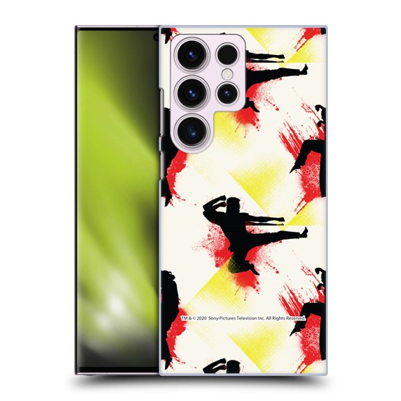 Head Case Designs Officially Licensed Cobra Kai Graphics Kick Pattern Hard Back Case Compatible with Samsung Galaxy S23 Ultra 5G