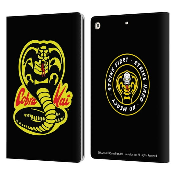 Head Case Designs Officially Licensed Cobra Kai Graphics Logo Leather Book Wallet Case Cover Compatible with Apple iPad 10.2 2019/2020/2021