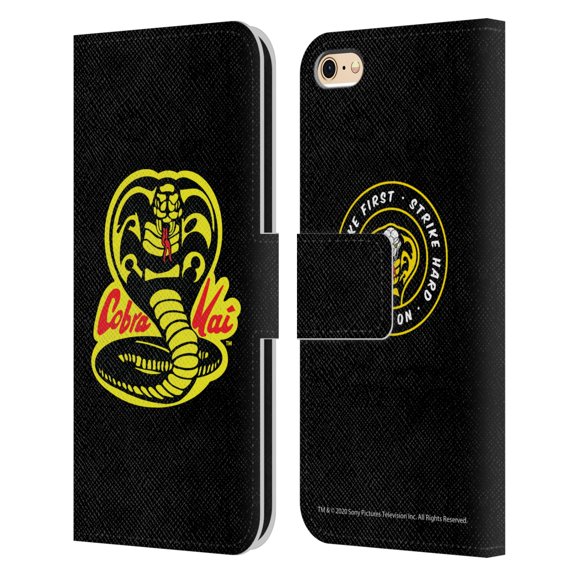Head Case Designs Officially Licensed Cobra Kai Graphics Logo Leather Book Wallet Case Cover Compatible with Apple iPhone 6 / iPhone 6s