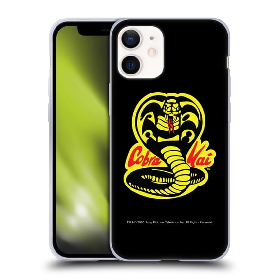 Head Case Designs Officially Licensed Cobra Kai Graphics Logo Soft Gel Case Compatible with Apple iPhone 12 Mini