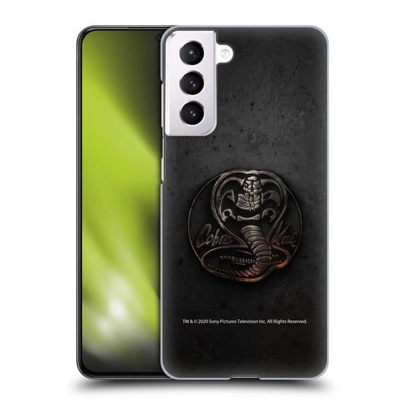 Head Case Designs Officially Licensed Cobra Kai Graphics Metal Logo Hard Back Case Compatible with Samsung Galaxy S21 5G