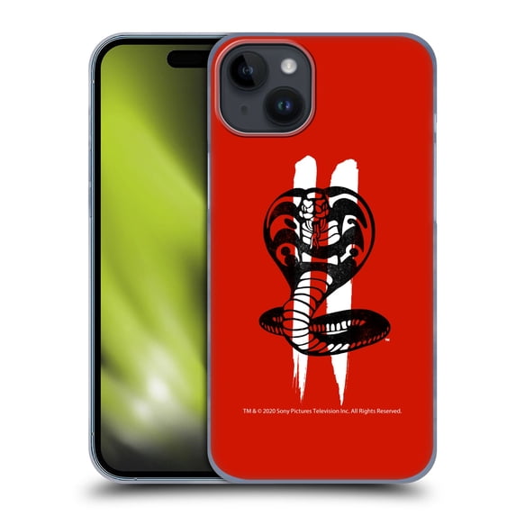 Head Case Designs Officially Licensed Cobra Kai Graphics Season 2 Logo Hard Back Case Compatible with Apple iPhone 15 Plus