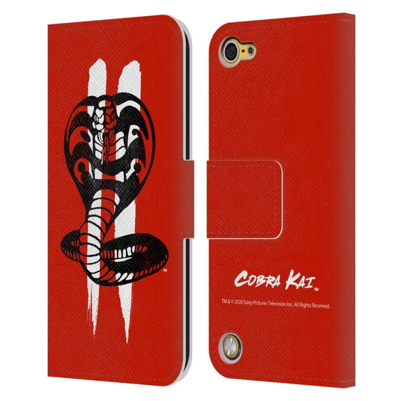 Head Case Designs Officially Licensed Cobra Kai Graphics Season 2 Logo Leather Book Wallet Case Cover Compatible with Apple iPod Touch 5G 5th Gen