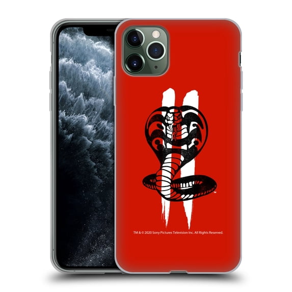 Head Case Designs Officially Licensed Cobra Kai Graphics Season 2 Logo Soft Gel Case Compatible with Apple iPhone 11 Pro Max