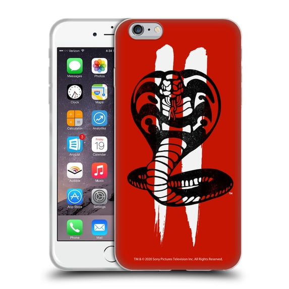 Head Case Designs Officially Licensed Cobra Kai Graphics Season 2 Logo Soft Gel Case Compatible with Apple iPhone 6 Plus / iPhone 6s Plus