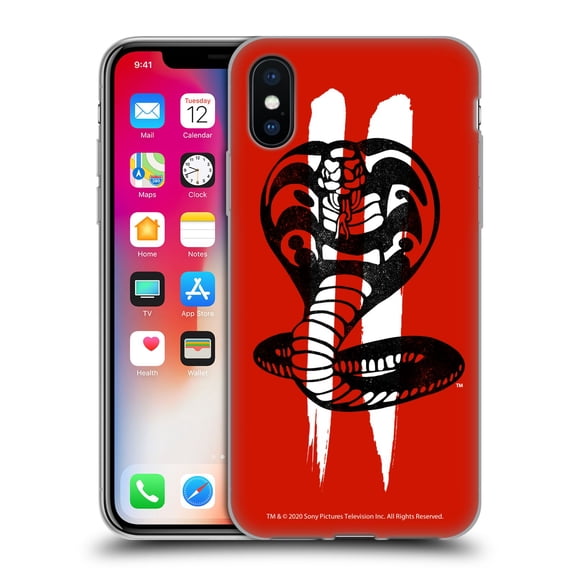 Head Case Designs Officially Licensed Cobra Kai Graphics Season 2 Logo Soft Gel Case Compatible with Apple iPhone X / iPhone XS