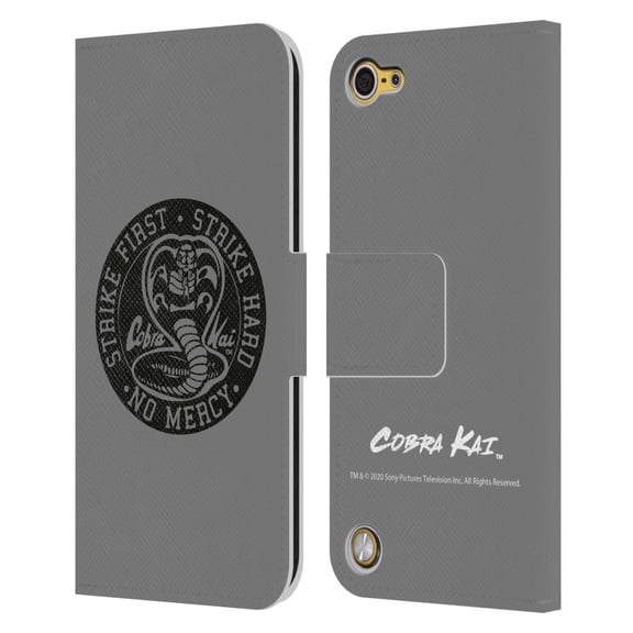 Head Case Designs Officially Licensed Cobra Kai Graphics Strike Logo 2 Leather Book Wallet Case Cover Compatible with Apple iPod Touch 5G 5th Gen