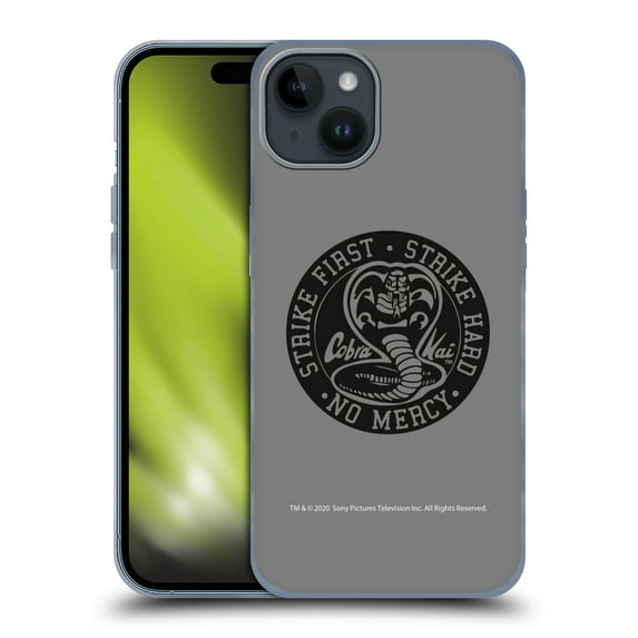 Head Case Designs Officially Licensed Cobra Kai Graphics Strike Logo 2 Soft Gel Case Compatible with Apple iPhone 15 Plus