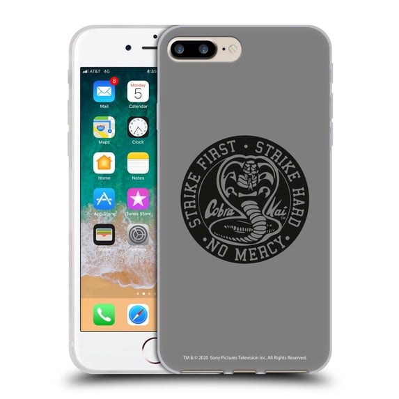 Head Case Designs Officially Licensed Cobra Kai Graphics Strike Logo 2 Soft Gel Case Compatible with Apple iPhone 7 Plus / iPhone 8 Plus