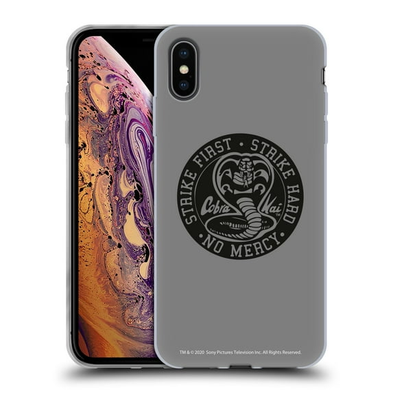 Head Case Designs Officially Licensed Cobra Kai Graphics Strike Logo 2 Soft Gel Case Compatible with Apple iPhone XS Max