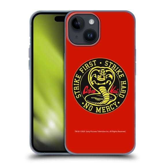 Head Case Designs Officially Licensed Cobra Kai Graphics Strike Logo Soft Gel Case Compatible with Apple iPhone 15