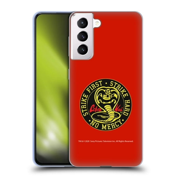 Head Case Designs Officially Licensed Cobra Kai Graphics Strike Logo Soft Gel Case Compatible with Samsung Galaxy S21+ 5G