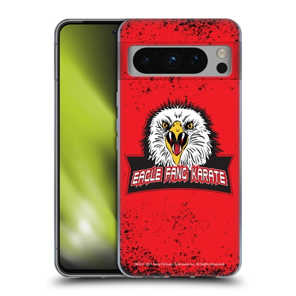 Head Case Designs Officially Licensed Cobra Kai Key Art Eagle Fang Logo Soft Gel Case Compatible with Google Pixel 8 Pro