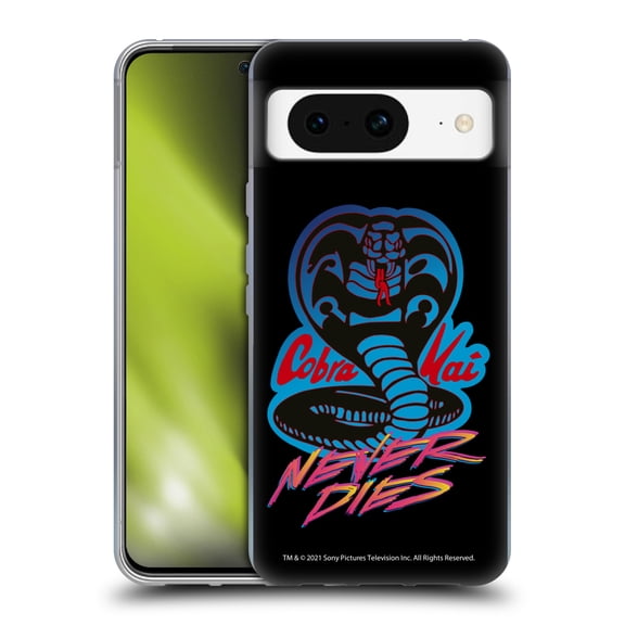 Head Case Designs Officially Licensed Cobra Kai Key Art Never Dies Logo Soft Gel Case Compatible with Google Pixel 8