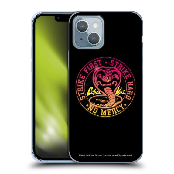 Head Case Designs Officially Licensed Cobra Kai Key Art Strike Hard Logo Soft Gel Case Compatible with Apple iPhone 14