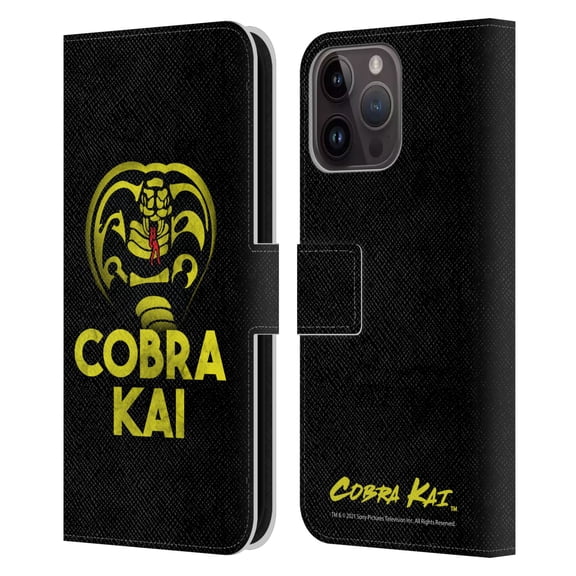 Head Case Designs Officially Licensed Cobra Kai Season 4 Key Art Team Cobra Kai Leather Book Wallet Case Cover Compatible with Apple iPhone 15 Pro Max
