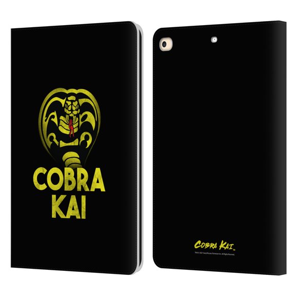 Head Case Designs Officially Licensed Cobra Kai Season 4 Key Art Team Cobra Kai Leather Book Wallet Case Cover Compatible with Apple iPad 9.7 2017 / iPad 9.7 2018