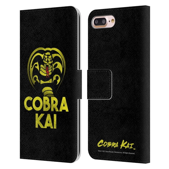 Head Case Designs Officially Licensed Cobra Kai Season 4 Key Art Team Cobra Kai Leather Book Wallet Case Cover Compatible with Apple iPhone 7 Plus / iPhone 8 Plus