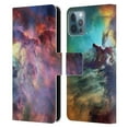 thumbnail image 1 of Head Case Designs Officially Licensed Cosmo18 Space Lagoon Nebula Leather Book Wallet Case Cover Compatible with Apple iPhone 12 / iPhone 12 Pro, 1 of 6