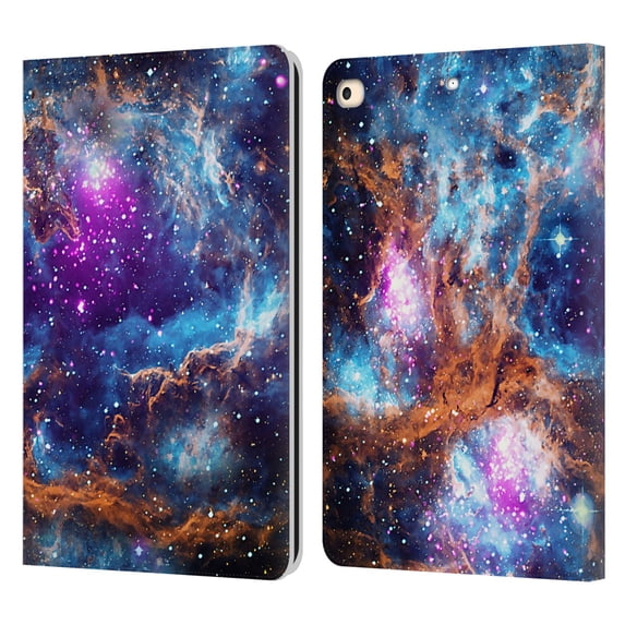 Head Case Designs Officially Licensed Cosmo18 Space Lobster Nebula Leather Book Wallet Case Cover Compatible with Apple iPad 9.7 2017 / iPad 9.7 2018
