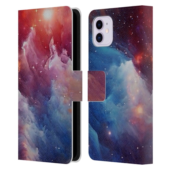 Head Case Designs Officially Licensed Cosmo18 Space Mysterious Space Leather Book Wallet Case Cover Compatible with Apple iPhone 11