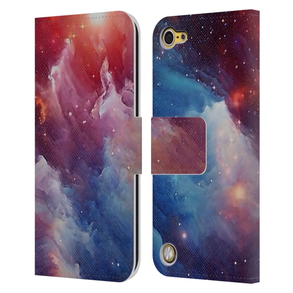 Head Case Designs Officially Licensed Cosmo18 Space Mysterious Space Leather Book Wallet Case Cover Compatible with Apple iPod Touch 5G 5th Gen