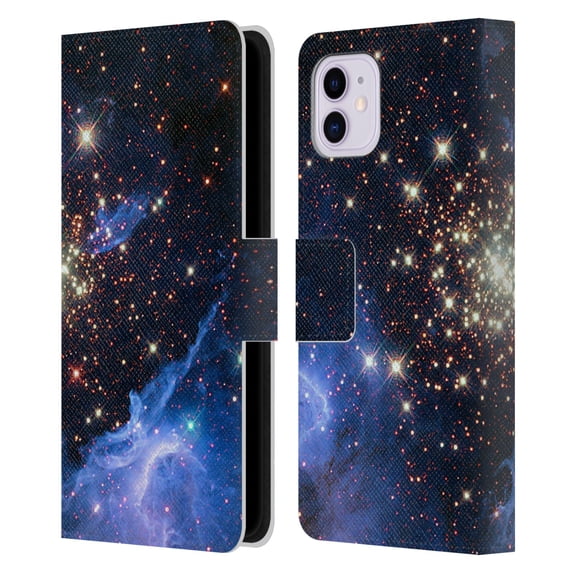 Head Case Designs Officially Licensed Cosmo18 Space Star Cluster Leather Book Wallet Case Cover Compatible with Apple iPhone 11