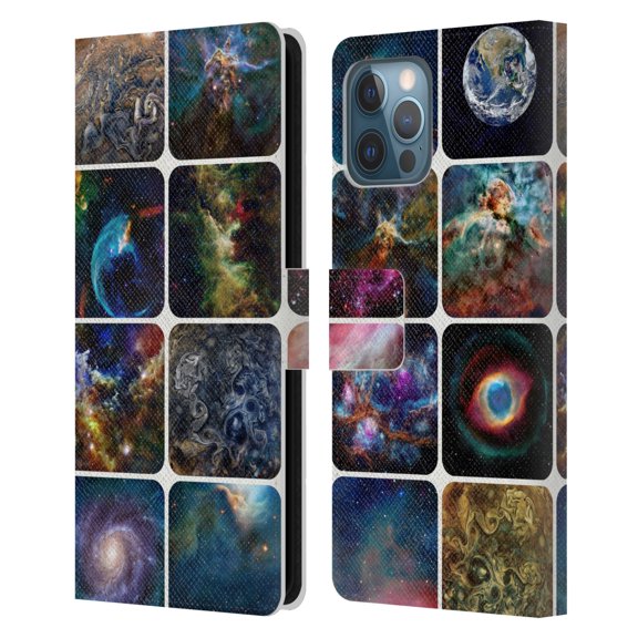 Head Case Designs Officially Licensed Cosmo18 Space The Amazing Universe Leather Book Wallet Case Cover Compatible with Apple iPhone 12 Pro Max