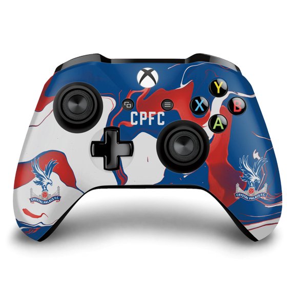 Head Case Designs Officially Licensed Crystal Palace FC Logo Art Marble Vinyl Sticker Skin Decal Cover Compatible with Microsoft Xbox One S / X Controller