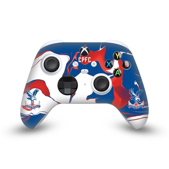 Head Case Designs Officially Licensed Crystal Palace FC Logo Art Marble Vinyl Sticker Skin Decal Cover Compatible with Microsoft Xbox Series X / Series S Controller