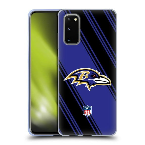 Head Case Designs NFL Baltimore Ravens Artwork Stripes Soft Gel Case for Samsung Galaxy S20 / S20 5G
