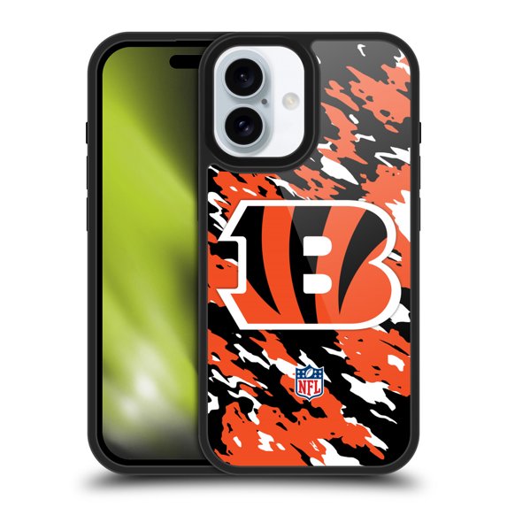 Head Case Designs NFL Cincinnati Bengals Logo Camou Gel Armour Case For Apple iPhone 16