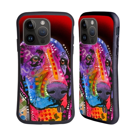 Head Case Designs Officially Licensed Dean Russo Dogs Basset Hound Hybrid Case Compatible with Apple iPhone 15 Pro