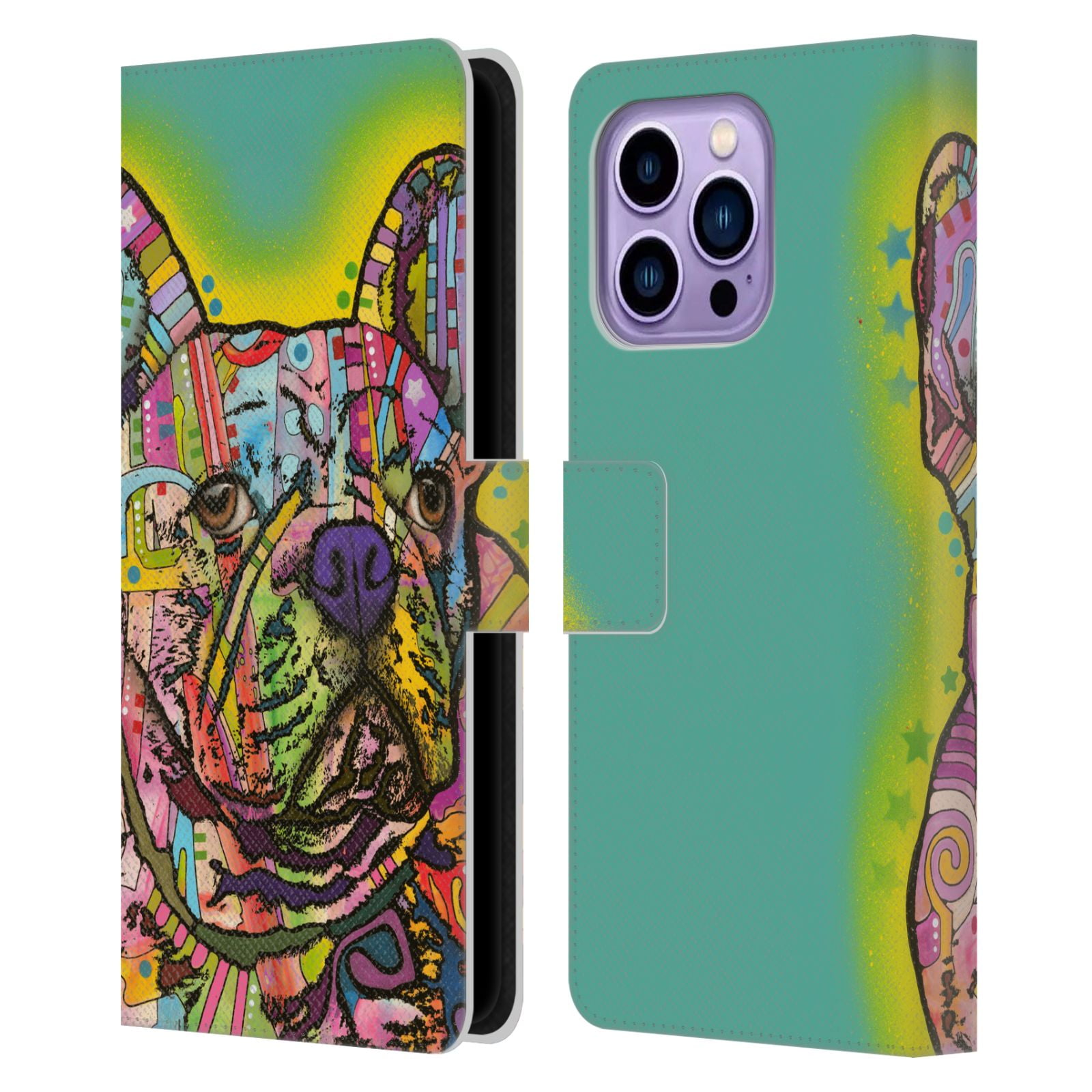 French Bulldog Phone Case Wallet - Blue French Bulldog Phone Case Wallet - Blue